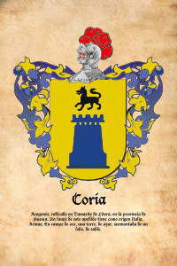 Escudo heráldico del apellido CORIA