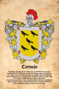 Escudo heráldico del apellido CORNEJO