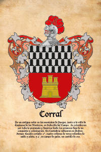 Escudo heráldico del apellido CORRAL