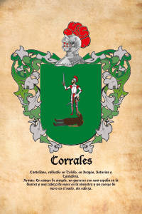 Escudo heráldico del apellido CORRALES