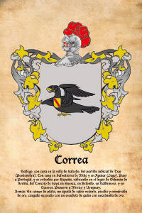 Escudo heráldico del apellido CORREA