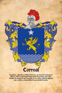 Escudo heráldico del apellido CORREAL