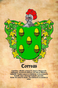 Escudo heráldico del apellido CORREAS