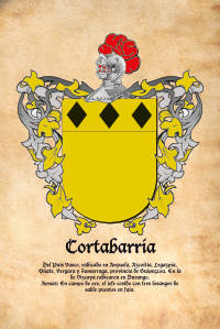 Escudo heráldico del apellido CORTABARRIA