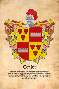 Escudo heráldico del apellido CORTES