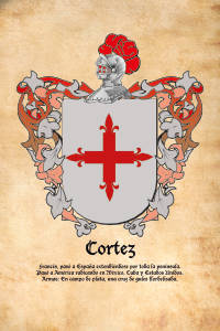 Escudo heráldico del apellido CORTEZ