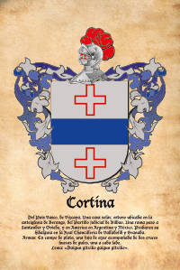 Escudo heráldico del apellido CORTINA
