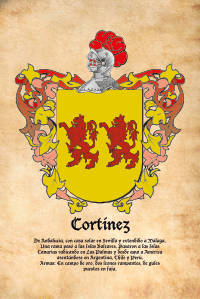 Escudo heráldico del apellido Cortínez