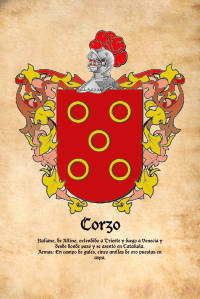 Escudo heráldico del apellido CORZO