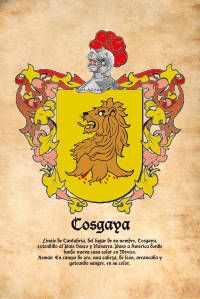 Escudo heráldico del apellido Cosgaya