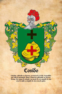 Escudo heráldico del apellido COSIDO