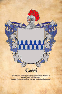 Escudo heráldico del apellido COSSI
