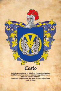 Escudo heráldico del apellido COSTO