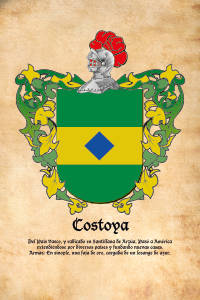 Escudo heráldico del apellido COSTOYA