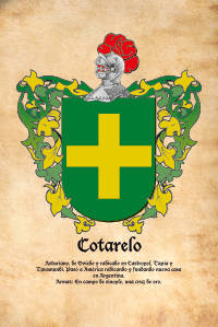 Escudo heráldico del apellido COTARELO