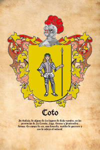 Escudo heráldico del apellido COTO