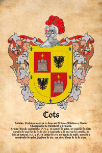 Escudo heráldico del apellido COTS