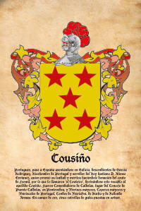 Escudo heráldico del apellido COUSIÑO