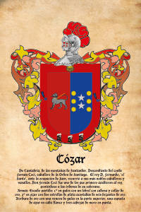 Escudo heráldico del apellido COZAR