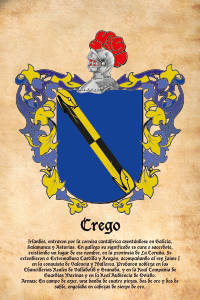 Escudo heráldico del apellido CREGO