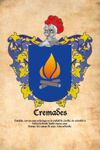 Escudo heráldico del apellido CREMADES