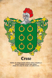 Escudo heráldico del apellido Creso