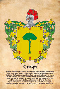 Escudo heráldico del apellido CRESPI