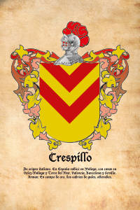 Escudo heráldico del apellido CRESPILLO