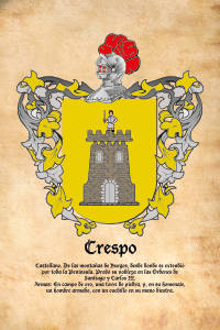 Escudo heráldico del apellido CRESPO