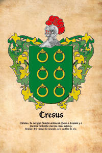 Escudo heráldico del apellido Cresus