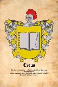 Escudo heráldico del apellido CREUS