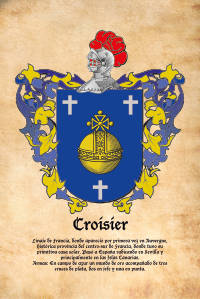 Escudo heráldico del apellido Croisier