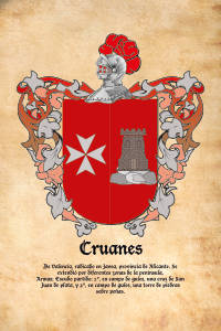 Escudo heráldico del apellido CRUANES