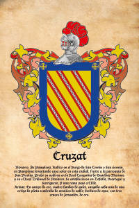 Escudo heráldico del apellido CRUZAT
