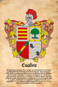Escudo heráldico del apellido CUADRA