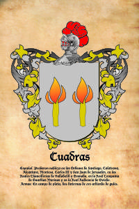 Escudo heráldico del apellido CUADRAS