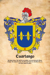 Escudo heráldico del apellido CUARTANGO