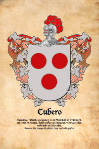 Escudo heráldico del apellido CUBERO