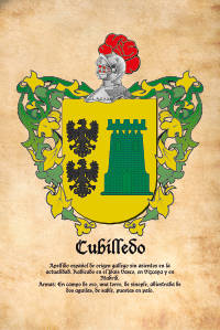 Escudo heráldico del apellido CUBILLEDO