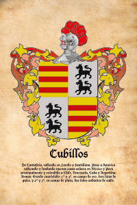 Escudo heráldico del apellido CUBILLOS
