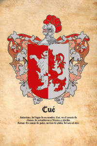 Escudo heráldico del apellido CUE