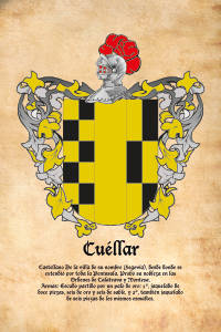 Escudo heráldico del apellido CUELLAR