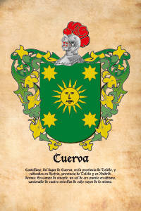 Escudo heráldico del apellido CUERVA