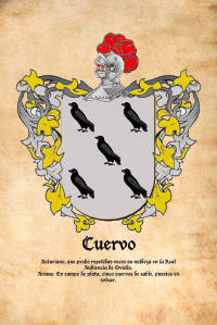 Escudo heráldico del apellido CUERVO