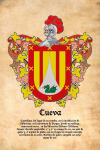 Escudo heráldico del apellido CUEVA