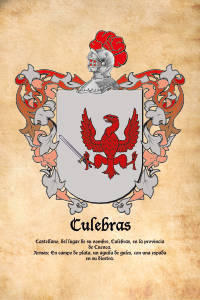 Escudo heráldico del apellido CULEBRAS