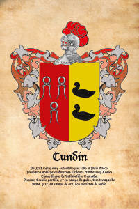 Escudo heráldico del apellido CUNDIN