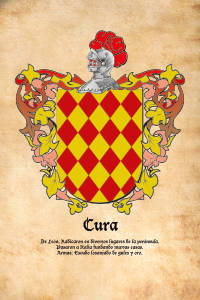 Escudo heráldico del apellido CURA