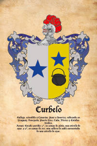 Escudo heráldico del apellido CURBELO