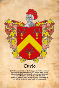 Escudo heráldico del apellido CURTO